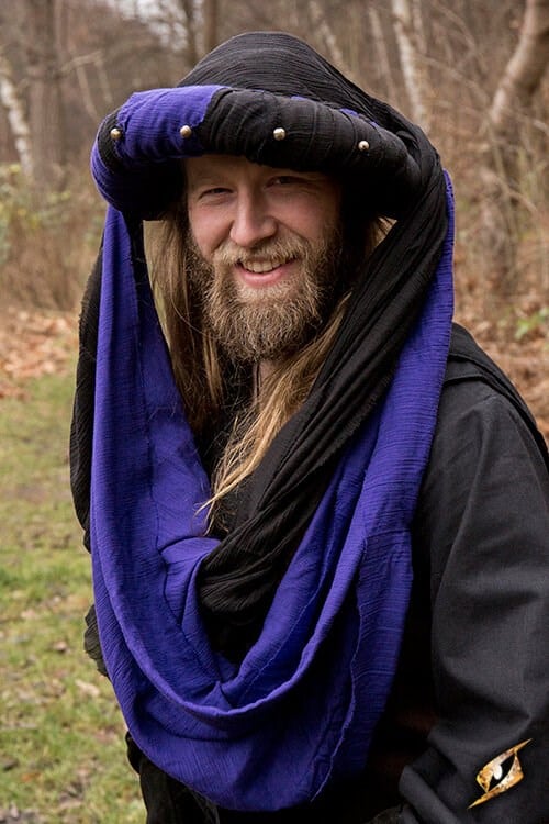 Turban "Jafar", schwarz/violett