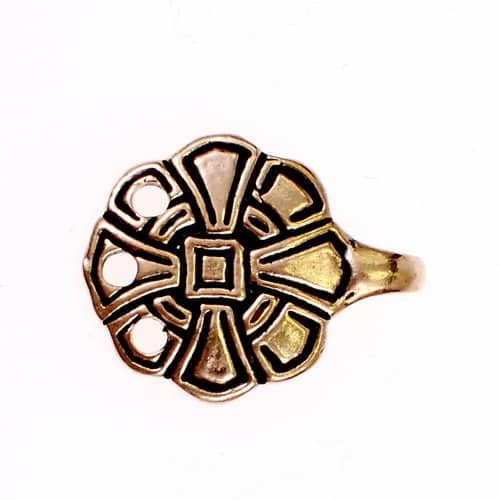 Wikinger Wadenwickel-Haken "Kreuz" aus Bronze, Paar