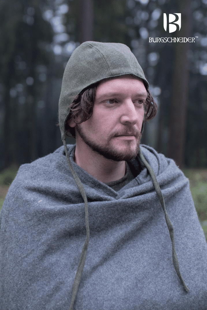 Wollbundhaube Wolfram - olive