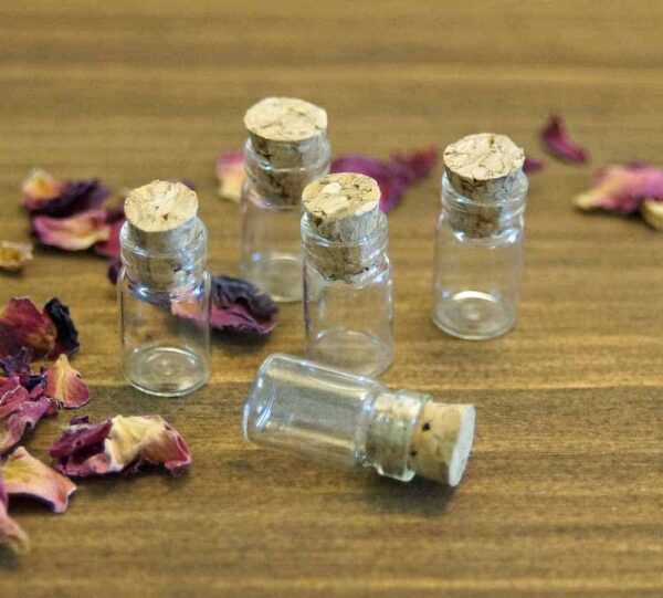 Mini Glasfläschchen, rund